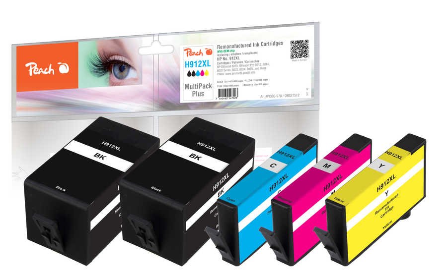 Peach Cartucho Hp 912xl Multipackplus