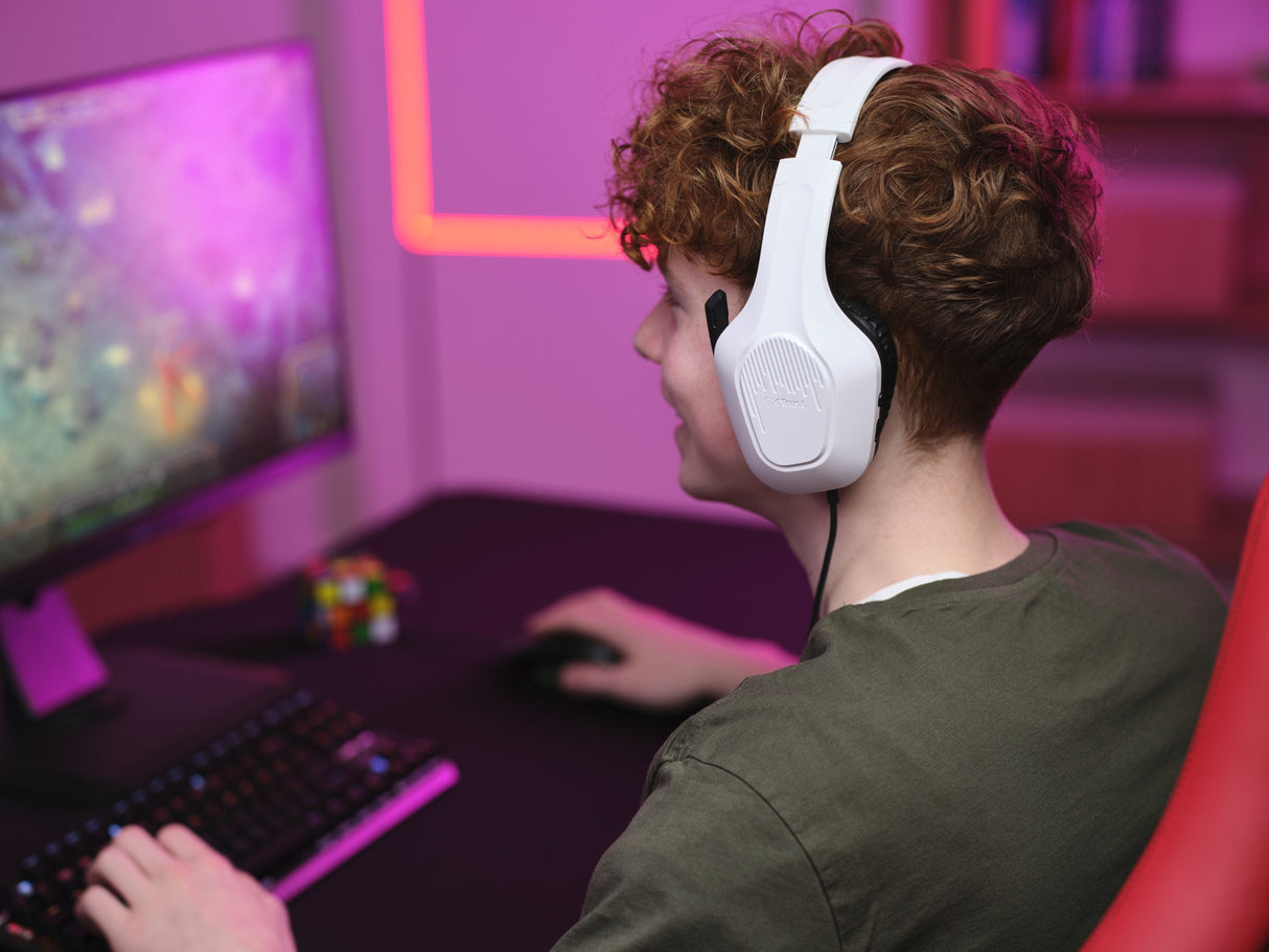 Trust Gxt 415w Zirox Auriculares Alámbrico Diadema Juego Blanco