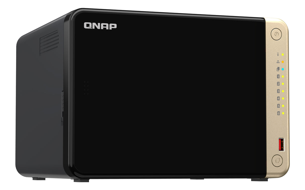EAN 4711103082317 - QNAP TS-664 NAS Torre Intel® Celeron® N5095 8 GB DDR4 0 TB QNAP QTS Negro, Bronce imagen 4