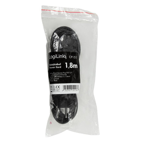 EAN 4052792051186 - LogiLink CP152 cable de transmisión Negro 1,8 m CEE7/7 IEC C19 imagen 4