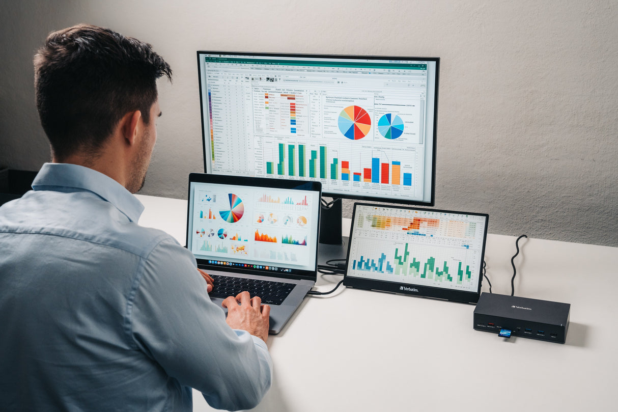 Verbatim Usb-C Pro Dockingstation Cds-17 Con Hdmi/4k/Rj45/Usb-A/Usb-C/Sd