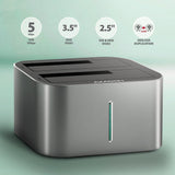 EAN 8595247907707 - Axagon AXG ADSA-DC - Docking- und Kopierstation 2x 2.5''/3.5'' SATA USB 3.0 - Digital/Daten USB 3.2 Gen 1 imagen 2