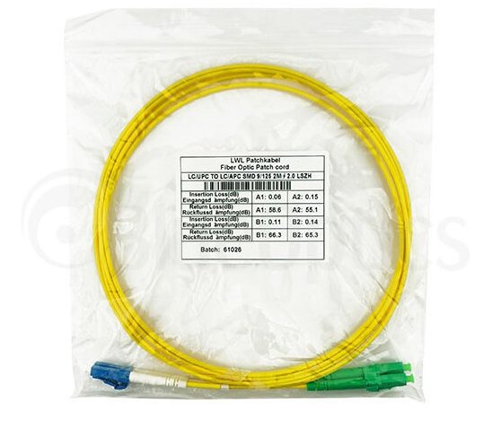 Blueoptics Sfp3131bu3ms Cable De Fibra Optica 3 M Lc G.657.A1 Amarillo