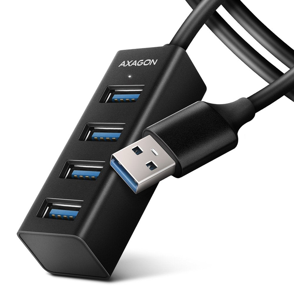 Axagon Hue-M1al Mini Usb-A-Hub,4x Usb-A 3.2 Gen 1, Plata - 1,2m