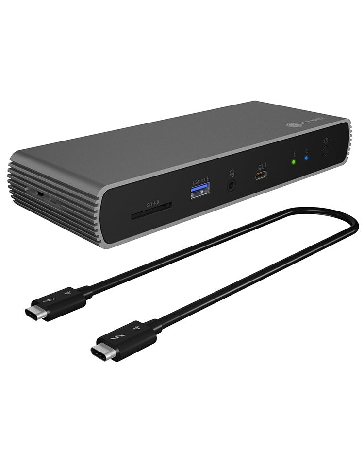 EAN 4250078172710 - ICY BOX IB-DK8801-TB4 Alámbrico Thunderbolt 4 Antracita, Negro imagen 1