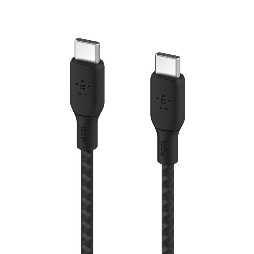Cable 100w Usb-C To Usb-C Braided 2m Negro