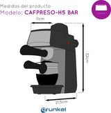 Cafetera Espresso Grunkel 5b Espresso H5bar