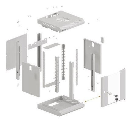 EAN 5901969441611 - Lanberg WF11-3306-10S armario rack 6U Bastidor de pared Gris imagen 11