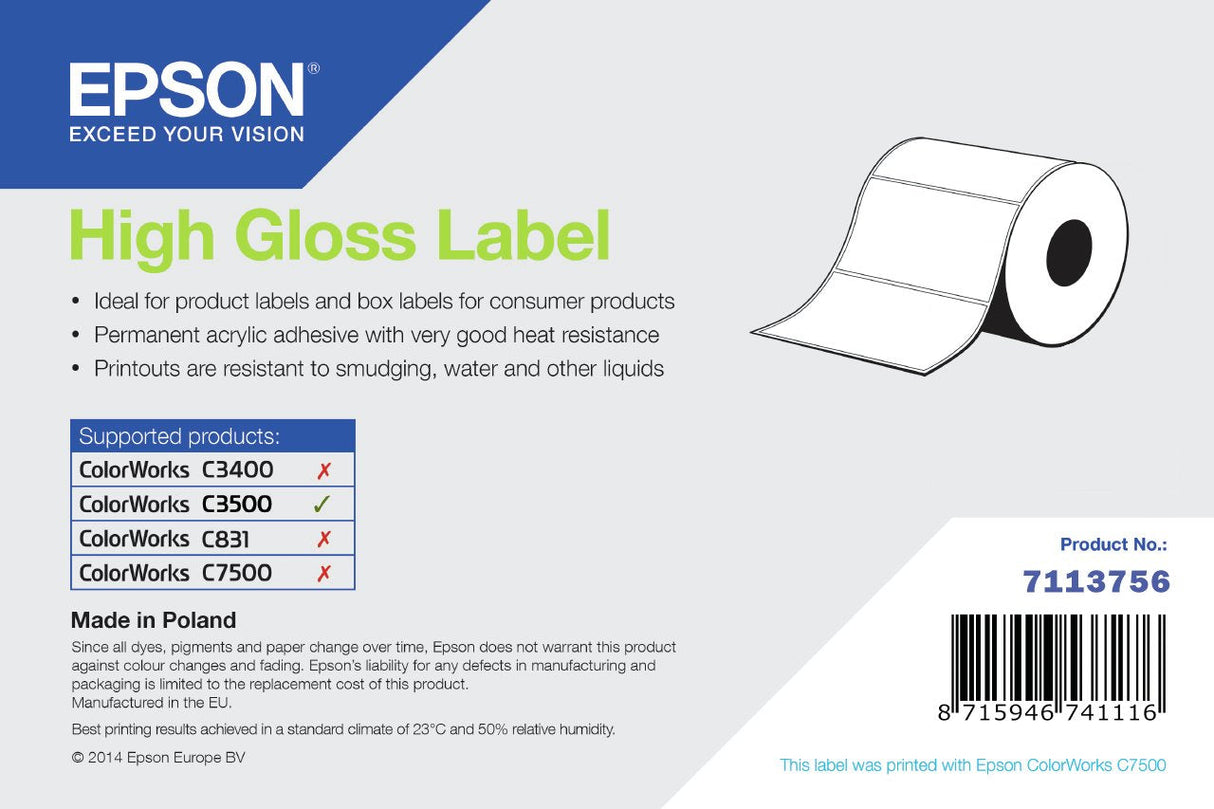 High Gloss Label Die-Cut Roll Supl