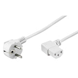 Cable Alimentacion Cee-7/7 90º Schuko A C13 90º 1.80m Beige