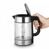 Tetera Lauben Lbnek17gs  Eléctrica 1,7 L 2200 W Negro, Acero Inoxidable, Transparente