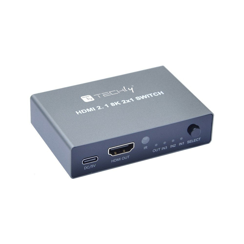 Techly Idata Hdmi-2138kt Interruptor Hdmi 2.1 3x1 8k60hz Con Control Remoto