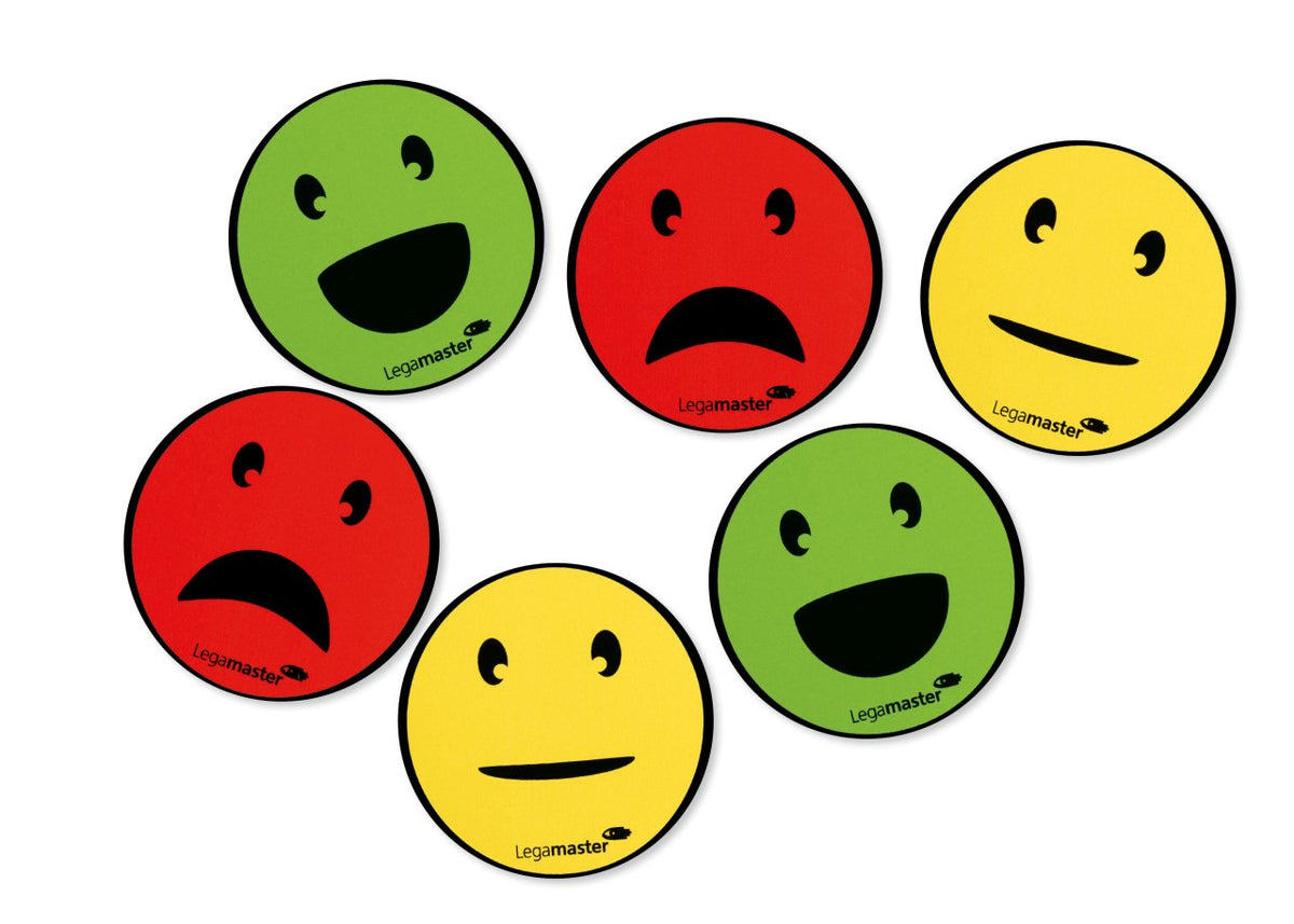 Legamaster Magnet Emoticon 7-123304 Sort 50mm 6 Ud./Pack.