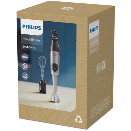 EAN 8720389035340 - Philips 5000 series HR2682/00 licuadora Batidora de inmersión 1200 W Negro, Acero inoxidable imagen 4