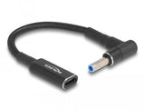 Delock 60031 Cable De Carga Portátil Usb Type-C Hembra A Hp 4,5 X 3,0 Mm Macho En Ángulo De 90° 15 Cm
