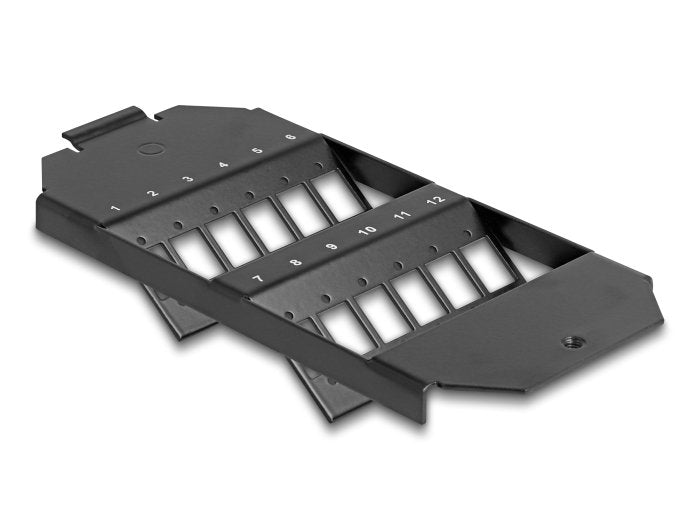 Lwl Halterung Für Bodentank 12 Port Für Sc Simplex   Lc Duplex Kupplungen Schwarz