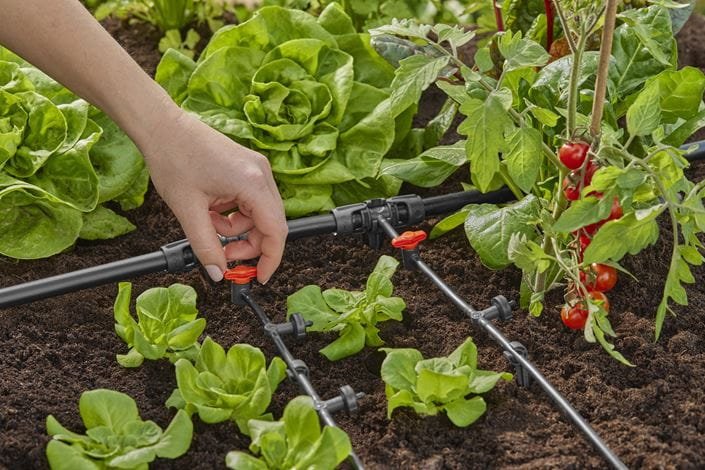 Gardena Micro-Drip-System Pieza En T 13 Mm (1/2") > 4,6 Mm (3/16"), Conexión (Gris Oscuro, 5 Piezas