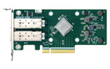 Qnap Qxg-25g2sf-Bcm Adaptador De Red Pcie 4.0 X8 Perfil Bajo 25 Gigabit Sfp28 X 2 Para P/N: Cab-Dac15m-Sfp28 Cab-Dac15m-Sfpp Trx-10gitsfpp-Sr Trx-25gsfp28-Sr