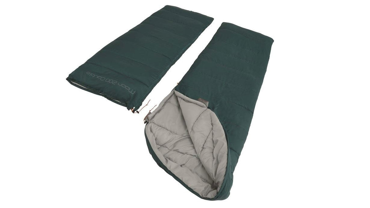 Easy Camp Moon 200 Adulto Saco De Dormir Rectangular Microfibra, Poliéster Verde Azulado