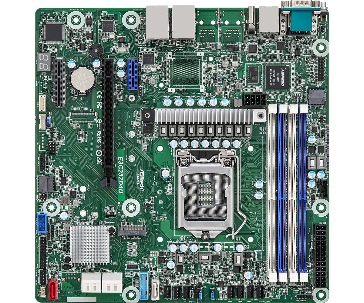 Asrock E3c252d4u Placa Base Intel C252 Lga 1200 (Socket H5) Micro Atx