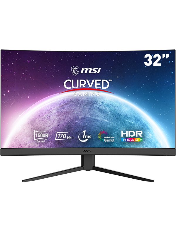 Monitor Gaming Msi Optix G32cq4de E2 31,5" Negro, Qhd, Amd Freesync Premium, Va, Hdmi, Displayport, 170 Hz, Panel De 170 Hz) 9s6-3db51t-022