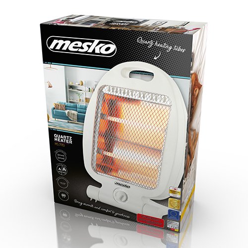 Calefactor Eléctrico Mesko Home Ms 7710 Interior Blanco 800 W  De Cuarzo