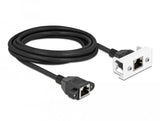 Delock Netzwerk Verlängerungscable Für Easy 45 Modul S Ftp Rj45 Buchse Zu Rj45 Buchse Cat.6a 3 M Schwarz   Weiss