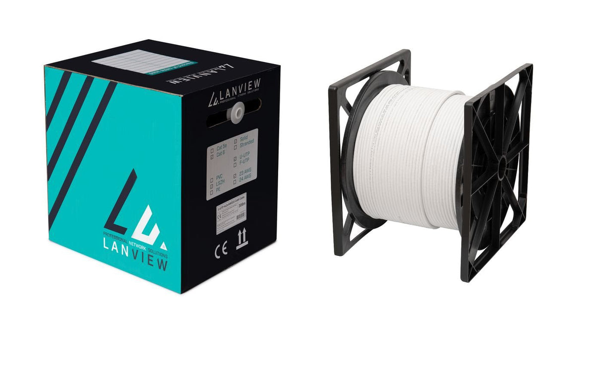 Cat6a F-Utp 4x2xawg23 Lszh  White 305m, Fire Class: Cca