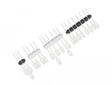 Delock 18402 Organizador De Cables Escritorio/Pared Soporte Para Cables Negro, Blanco 4 Pieza(S)
