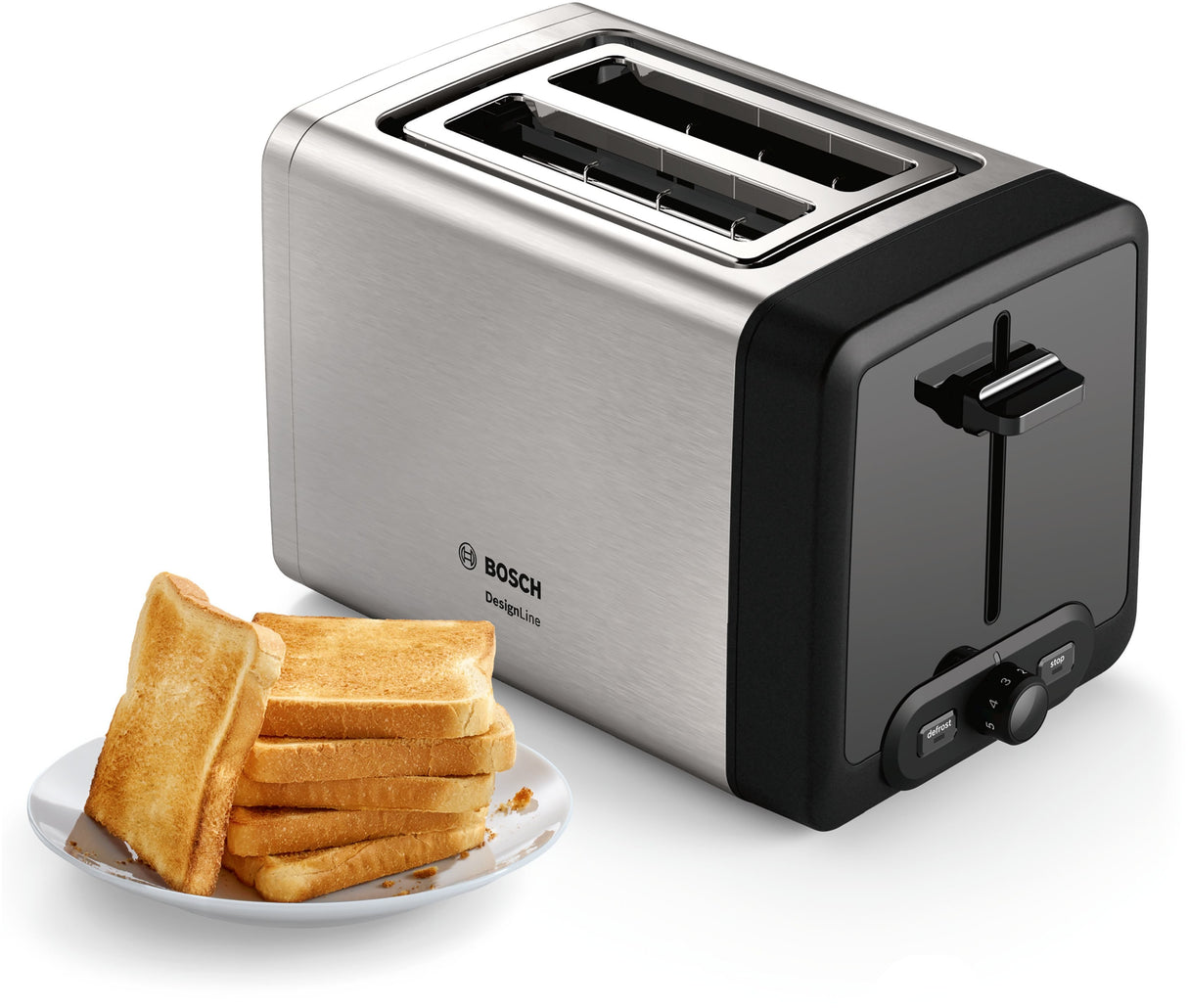 EAN 4242005218745 - Bosch TAT4P420DE tostadora 2 rebanada(s) 970 W Negro, Plata imagen 2