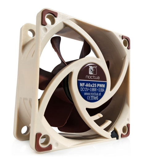 EAN 9010018100044 - Noctua NF-A6x25 PWM Carcasa del ordenador Ventilador 6 cm Beige, Marrón imagen 2