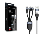 Cable Usb 3in1 2m Conceptronic Pd 3.0 60w 20v 3a  480mbps E-Mark