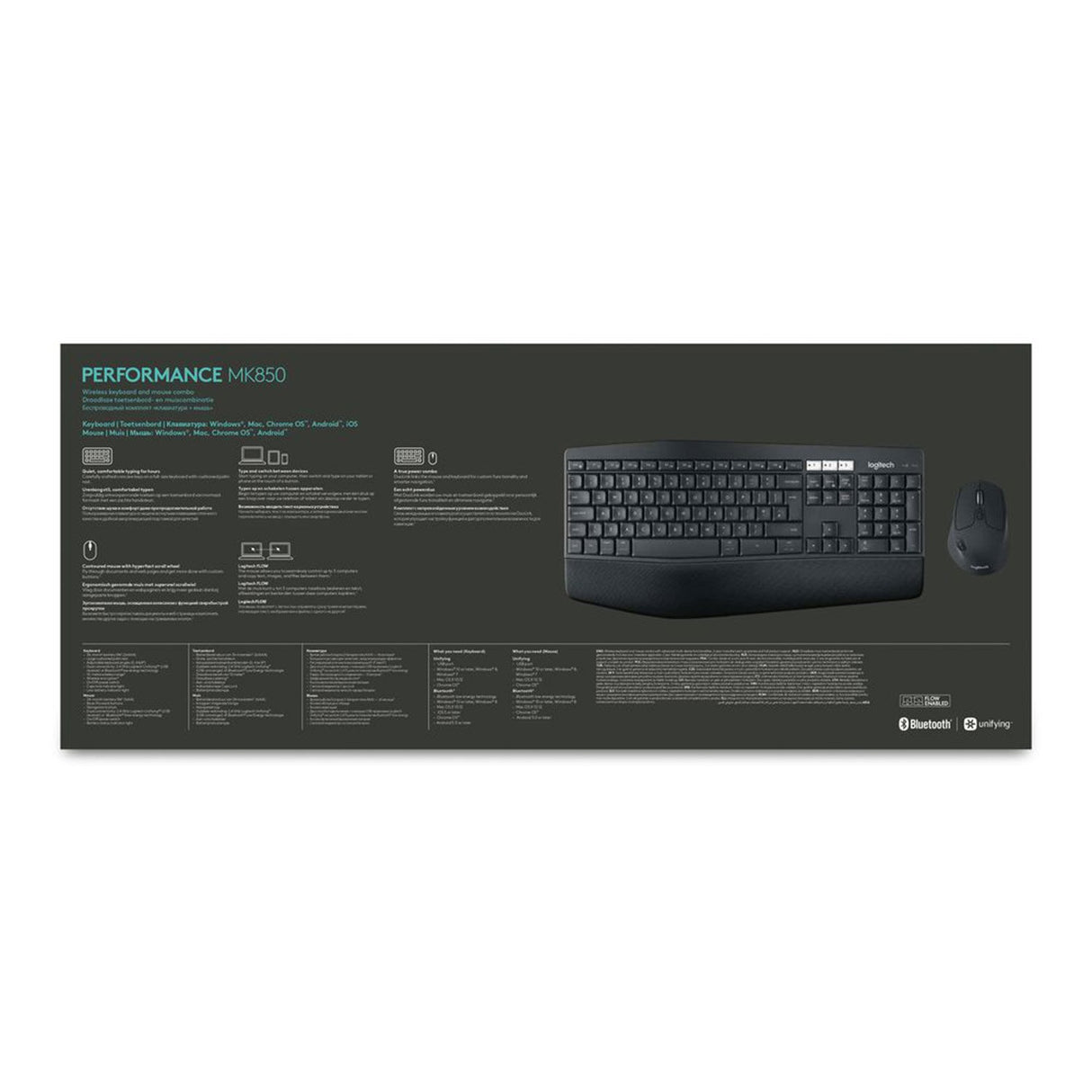 EAN 5099206066861 - Logitech 920-008225 teclado Ratón incluido Universal RF Wireless + Bluetooth AZERTY Belga Negro imagen 23