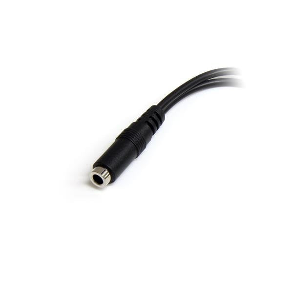 Startech Adaptador Divisor De Auriculares 2x Jack3,5 3pin A Jack 4pin M/H 0.13m Negro Muyhsfmm