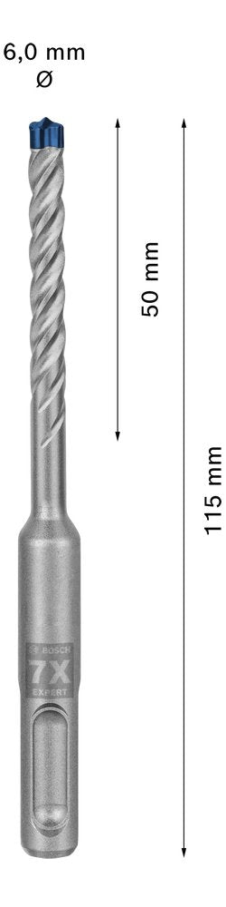 Bosch Taladro Percutor Experto Sds-Plus-7x, Ø 6mm 2608900071