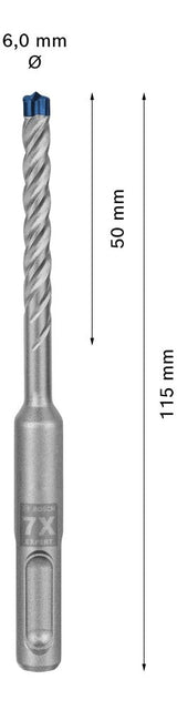 Bosch Taladro Percutor Experto Sds-Plus-7x, Ø 6mm 2608900071