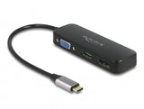 Adapter Usb-C -> Dp Hdmi Vga Delock Negro