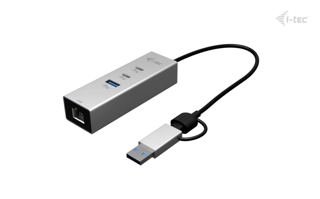 D I-Tec Usb-C Usb-A Metal Hub 3 2x Usb-C Gen1 1x Usb-A Gen1 1x 2,5glan