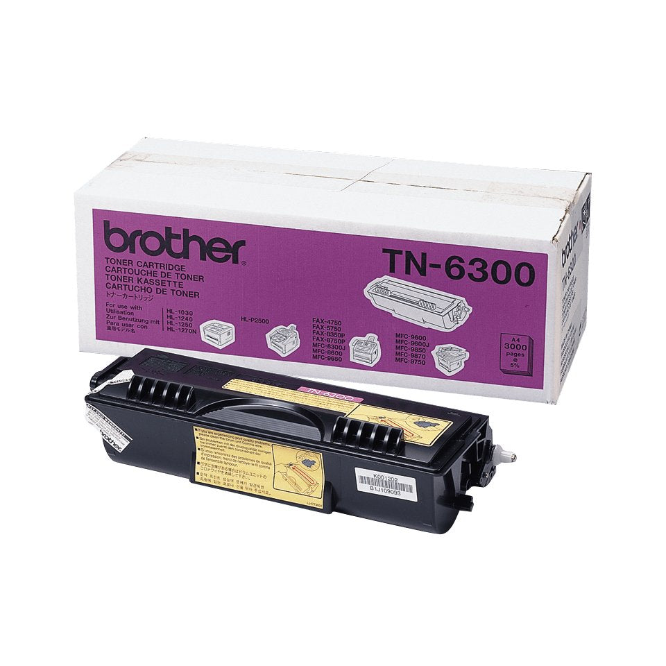 EAN 4977766527279 - Brother TN-6300 cartucho de tóner 1 pieza(s) Original Negro imagen 1
