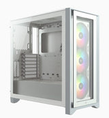 Caja Pc Corsair Icue 4000x Rgb Tempered Glass Blanca Cc-9011205-Ww Corsair Icue 4000x Rgb, Midi Tower, Pc, De Plástico, Acero, Vidrio Templado, Blanco, Atx, Juego