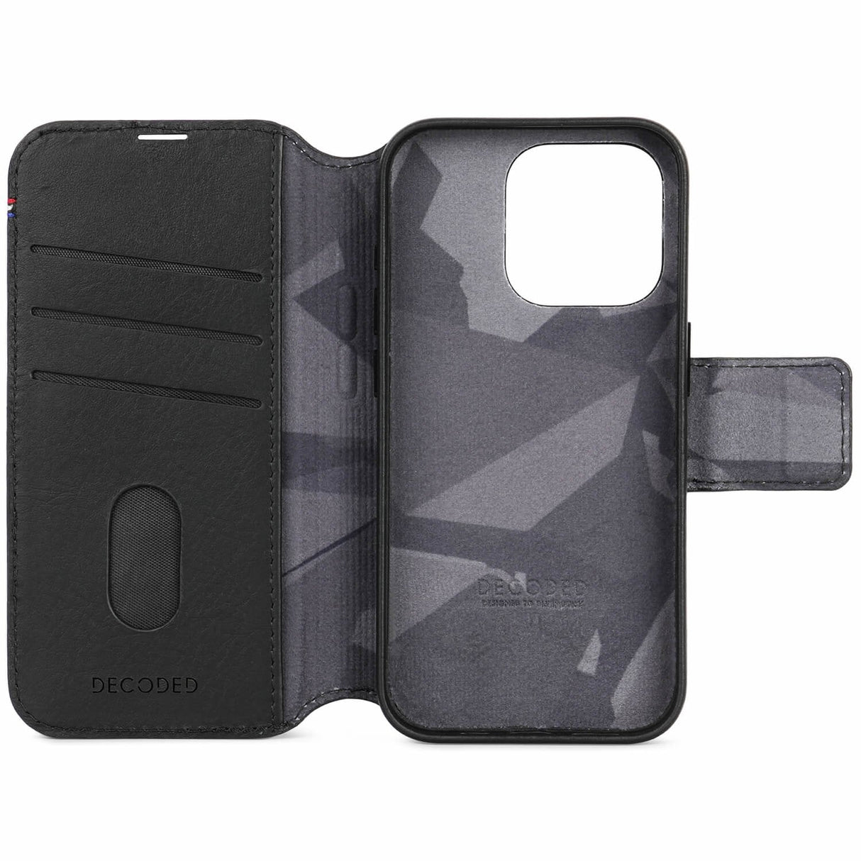 Decoded Detachable Wallet  Skórzana Obudowa Ochronna Do Iphone 15 Pro Kompatybilna Z Magsafe (Black)