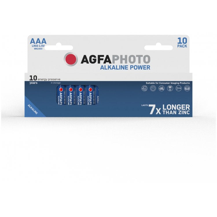 Agfaphoto Pilas Alcalinas  Micro Aaa Lr03 10 Piezas