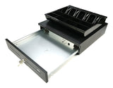 Avpos Cash-U285 Cajon Portamonedas 41cm Automatico - 5 Posiciones Billetes - 8 Posiciones Monedas - Rj11 - Acero De