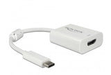 Adaptador Usb Delock, Conector Usb-C> Hdmi Socket White, 10 Cm, 4k 60hz, Con Función Hdr 63937