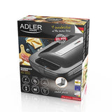 EAN 5903887802031 - Adler AD 3055 sandwichera 2000 W Negro, Plata imagen 7