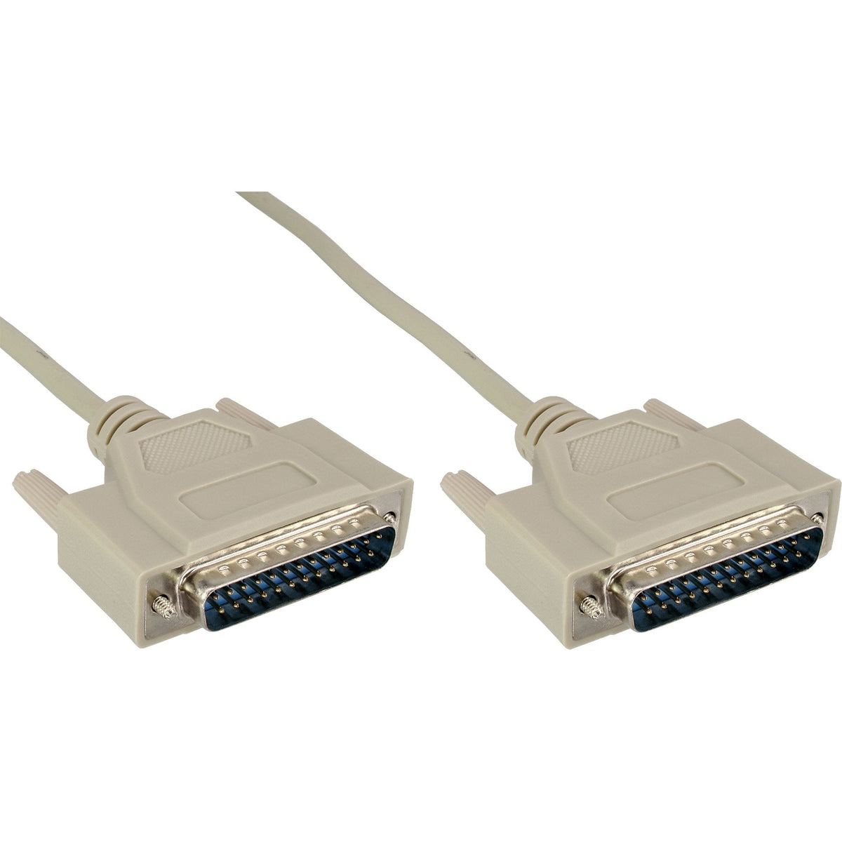 Cable Serie Inline Moldeado Db25 Macho A Macho Gris 2m