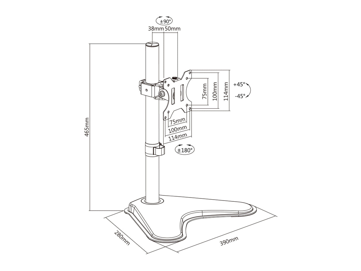 EAN 4015867205143 - Equip 650122 soporte para TV 81,3 cm (32") Negro imagen 13
