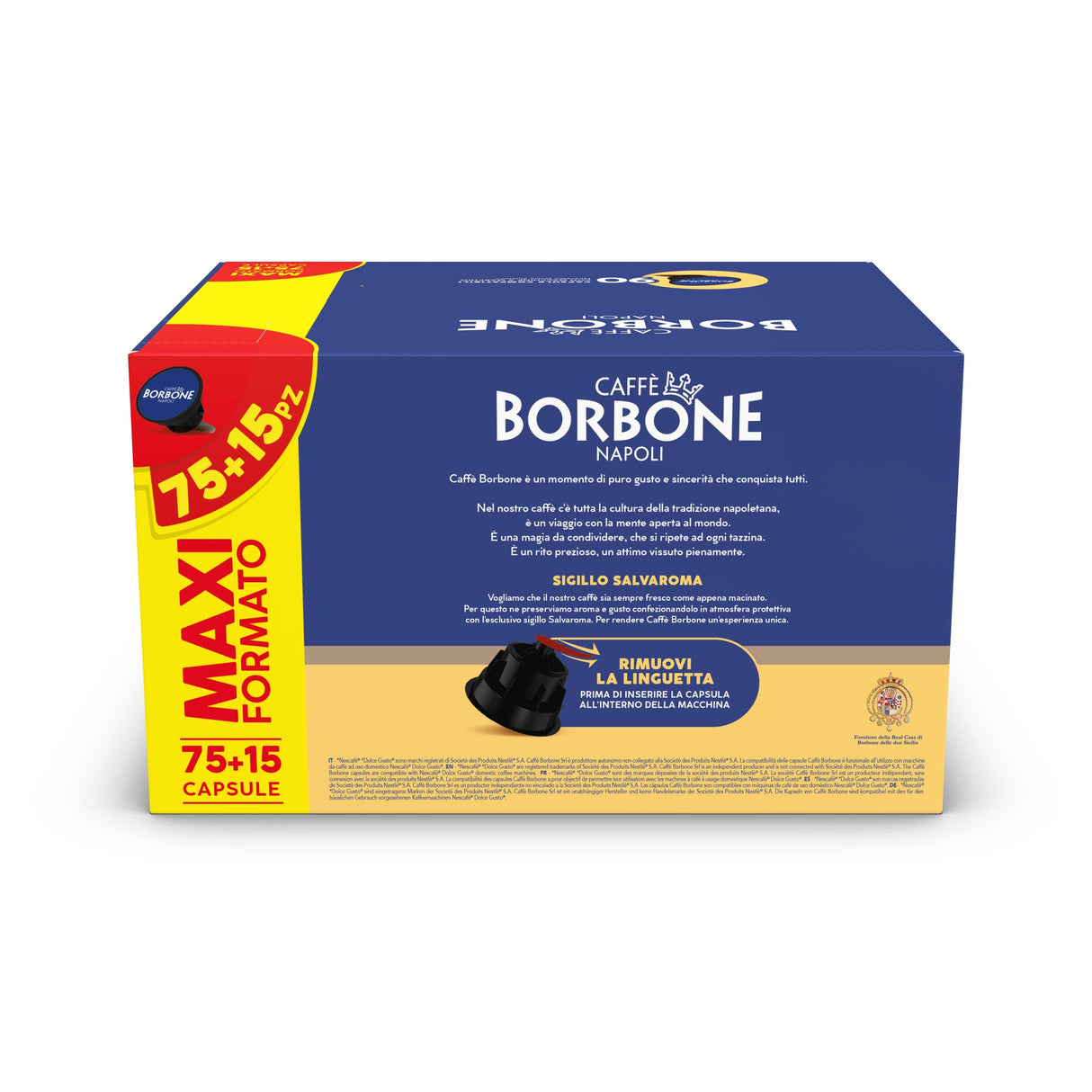 Borbone Capsule Comp.Dolce Gusto Miscela Nobile (Blu) 75+15pz