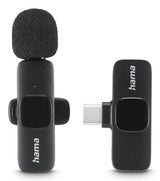 Microfono Hama De Solapa Inalambrico - 2200 Ohm - Usb-C - Sujeccion Con Clip - Negro
