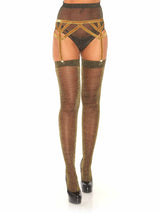 Leg Avenue - Liguero Lurex Dorado Talla Unica